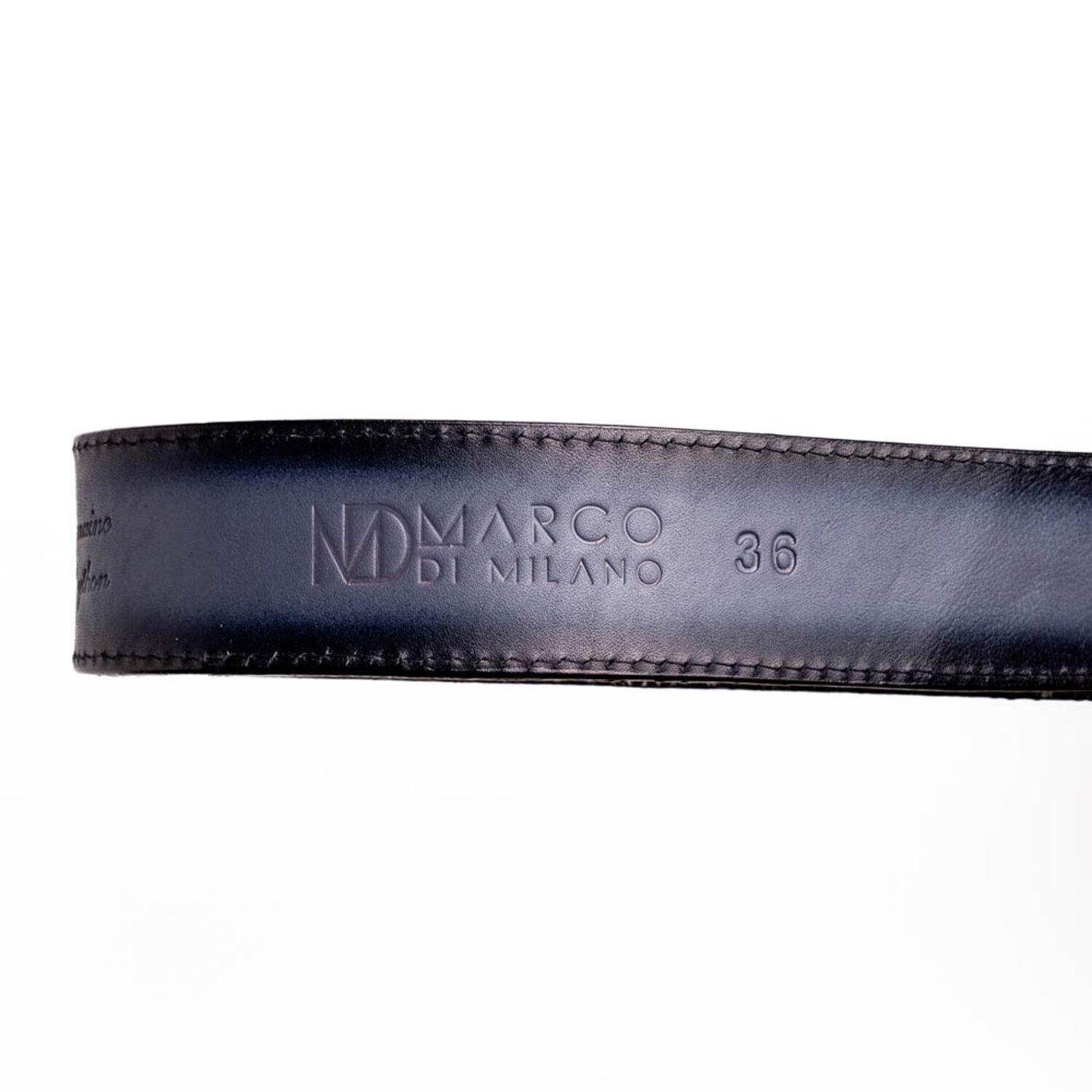 Arkansas // Python Leather Belt // Antique Newspaper