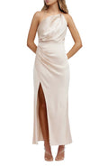 Significant Other Gracie Satin Halter Neck Gown Almond Size 2 US