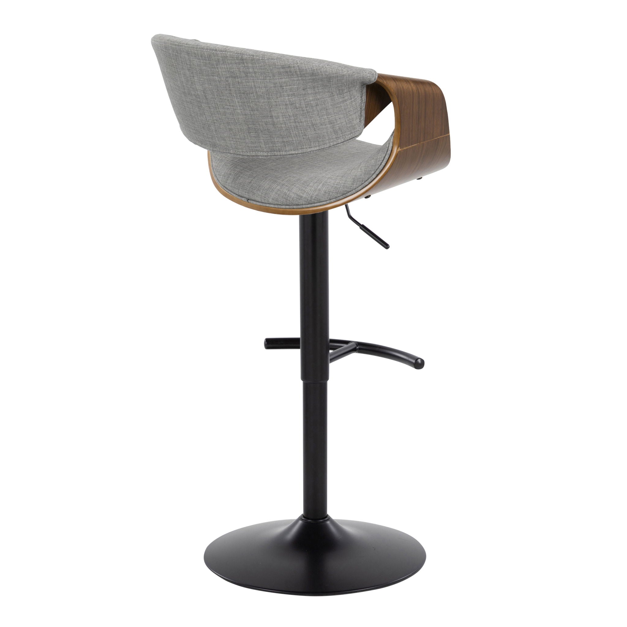 Curvo - Mid Century Modern Adjustable Barstool With Swivel (Set of 2)