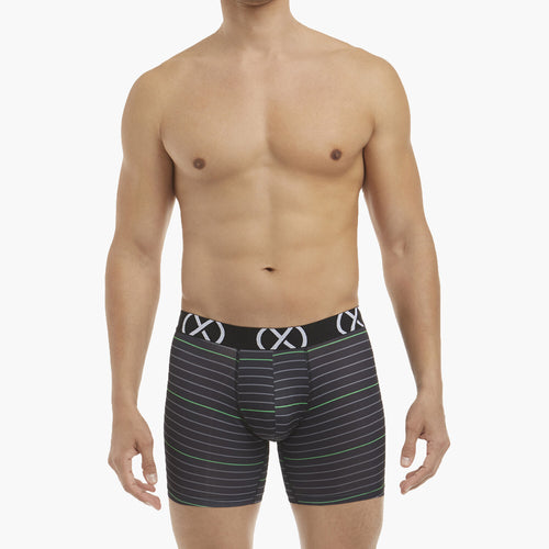 (X) Sport Boxer Brief 3-Pack // 6" // Fiery Red + Varsity Navy + Stripe