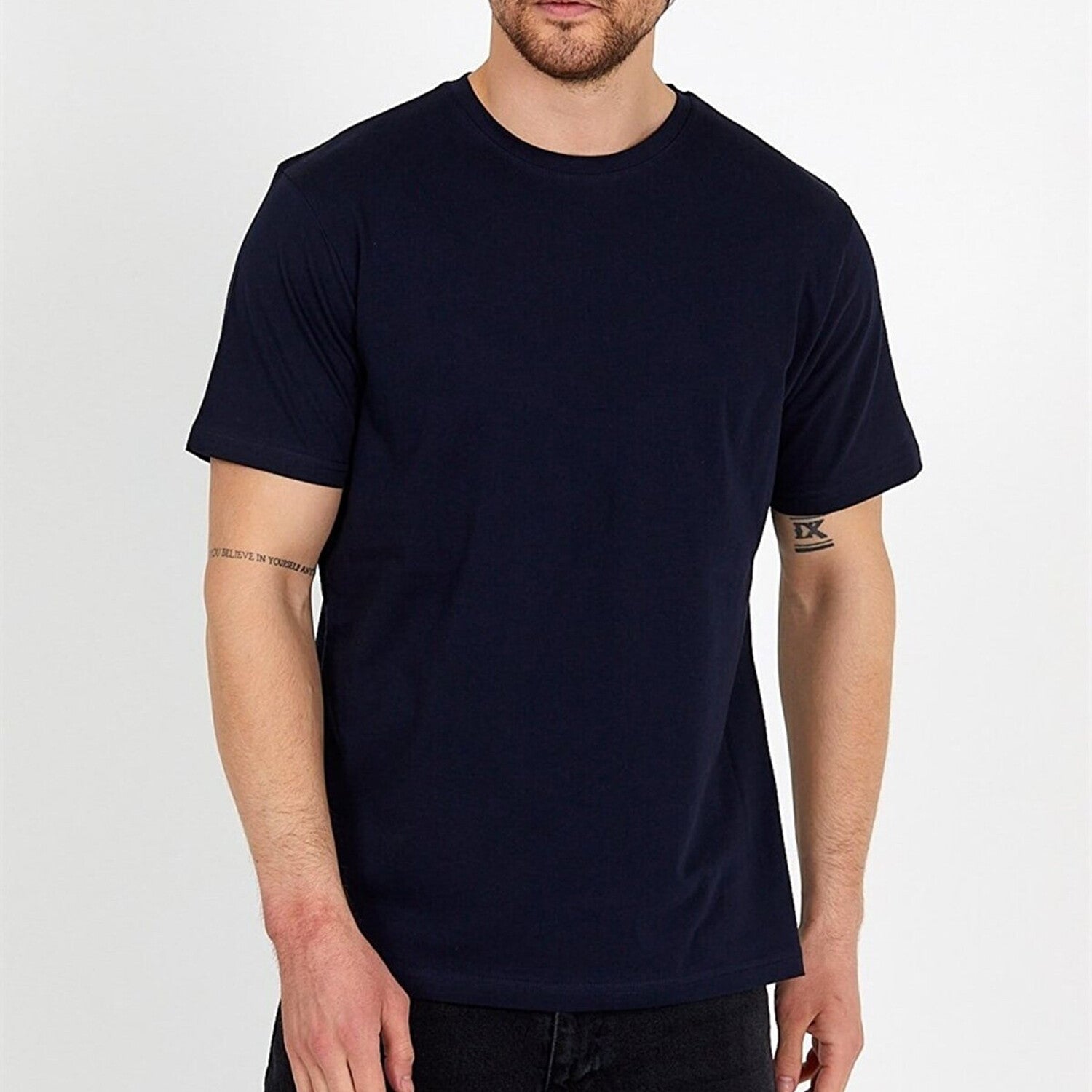 Miles Slim Fit Short Sleeve T-Shirt // Navy