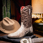 Western Collection Missouri // Python Leather Cowboy Boot // Natural