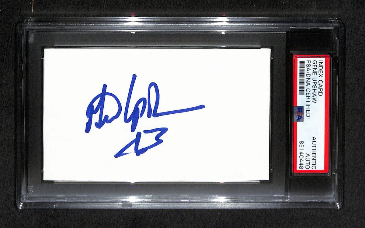Gene Upshaw  Autographed 3x5 Index Card PSA/DNA 186543