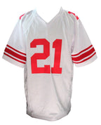 Tiki Barber Signed White Custom Football Jersey New York Giants JSA 186222