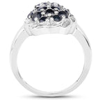 1.62 Carat Genuine Blue Sapphire .925 Sterling Silver Ring