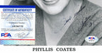 Phyllis Coates "Superman" Autographed/Inscribed 8x10 B/W Photo PSA/DNA