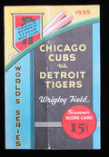 1935 World Series Scorecard Chicago Cubs vs. Detroit Tigers Wrigley Field 193294