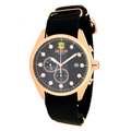 J.W. Hulme 43mm Quartz Chronograph Nylon Strap Watch