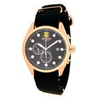 J.W. Hulme 43mm Quartz Chronograph Nylon Strap Watch