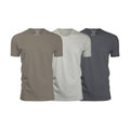 Ultra Soft Sueded Crew-Neck // Heavy Metal + Stone + Sand // Pack of 3