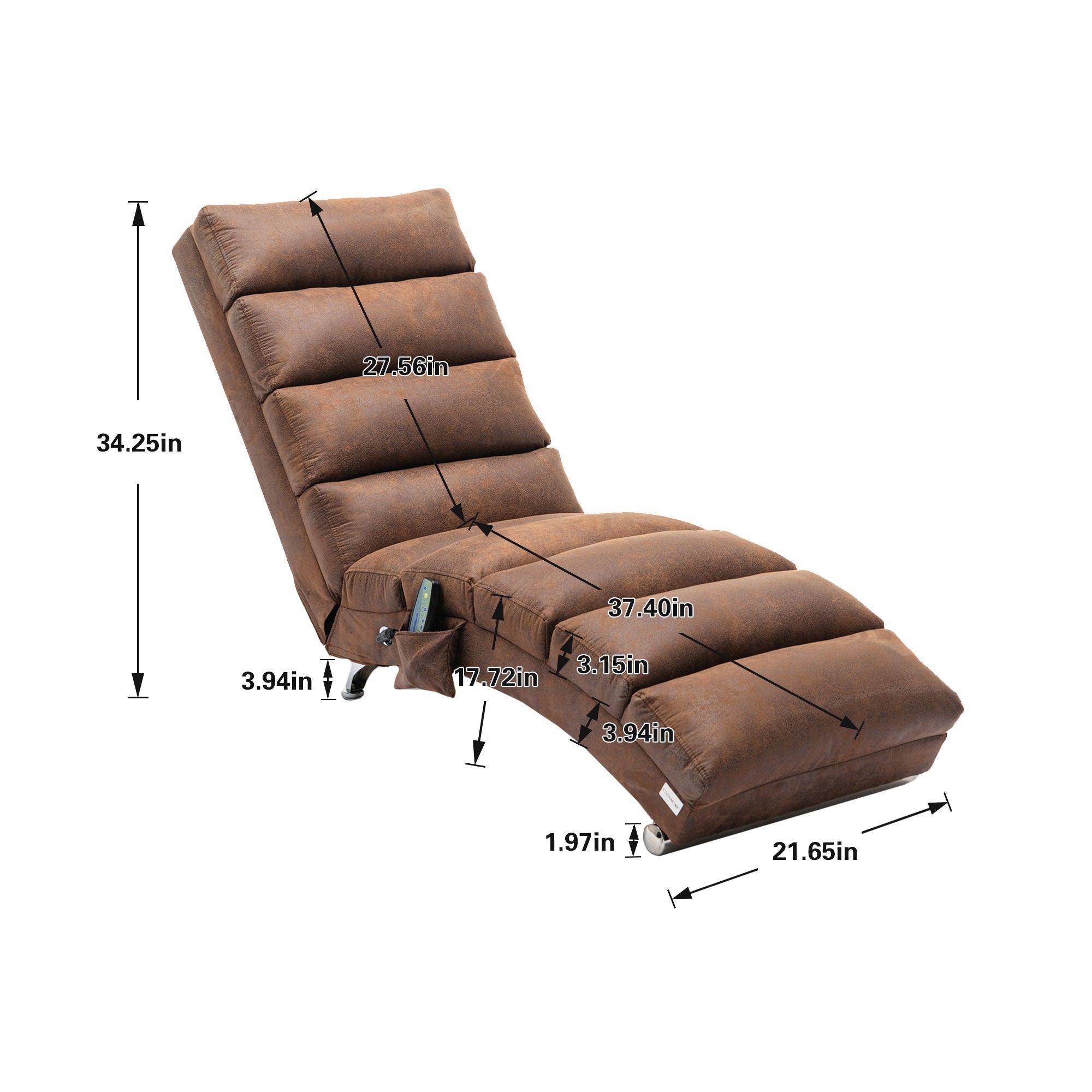 Massage Chaise Lounge Indoor, Ergonomic Electric Massage Lounger