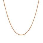 14k Rose Gold Adjustable Popcorn Chain 1.3mm