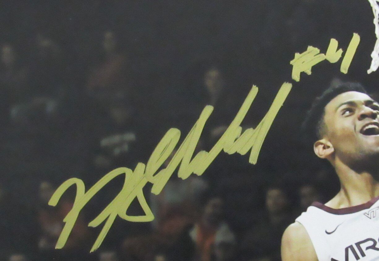 Alexander Walker Autographed 11x14 Basketball Photo Virginia Tech Beckett