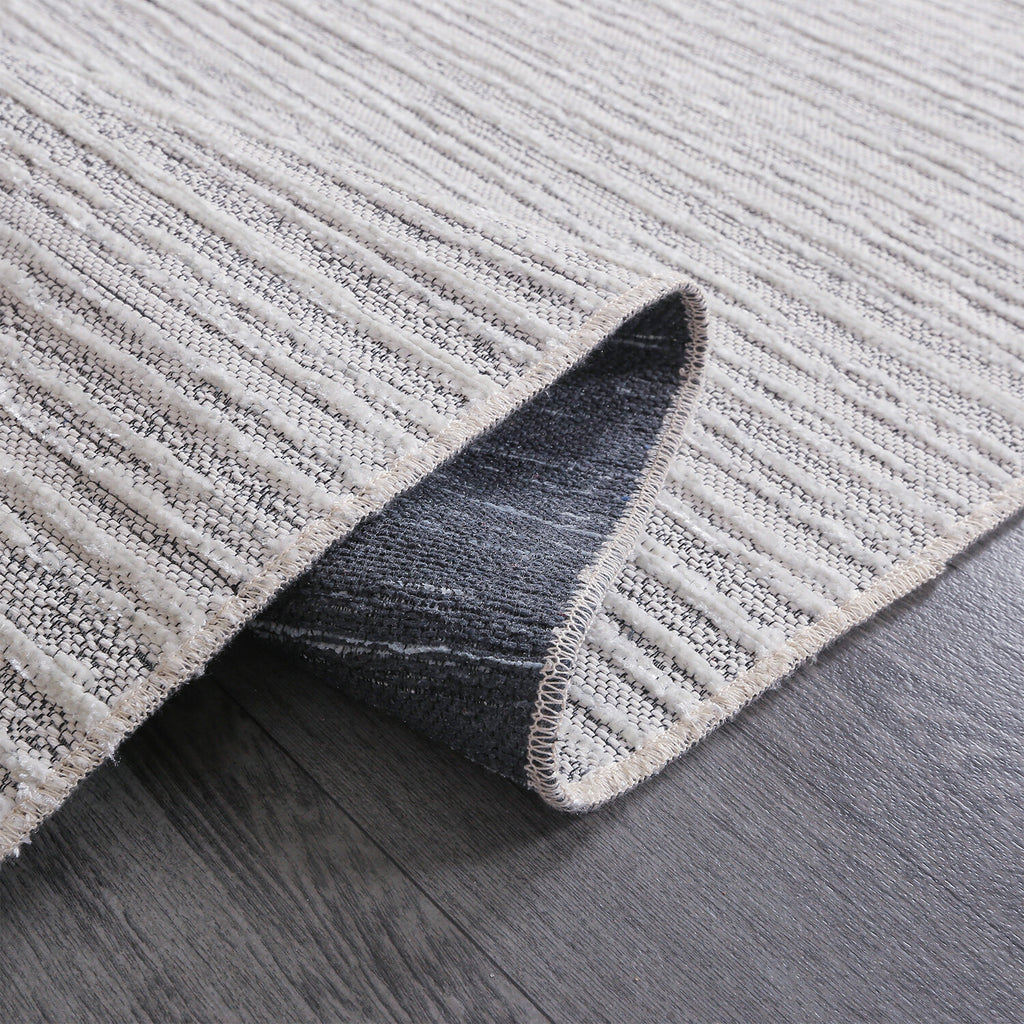 Chenille Woven Rug // White