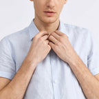Canne Linen Short Sleeve // Blue