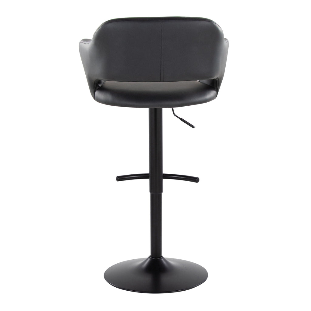 Margarite - Contemporary Adjustable Barstool With Swivel (Set of 2)