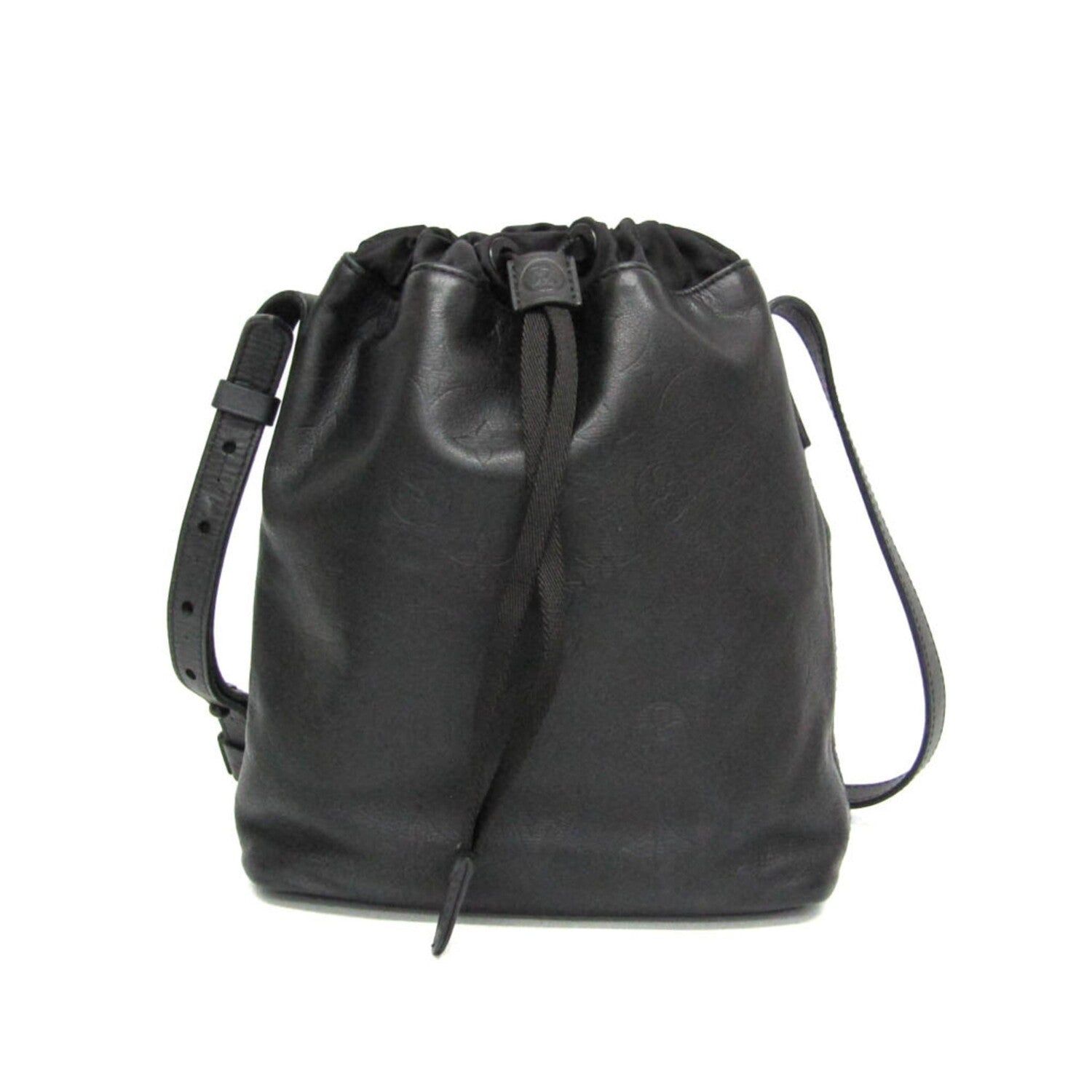 Louis Vuitton // Monogram Shadow Leather Bucket Bag // Black // Pre-Owned