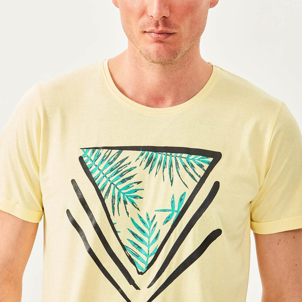 Palm Triangle T-Shirt // Yellow