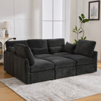 Modern Modular U-Shaped Sofa Bed With Movable Ottoman