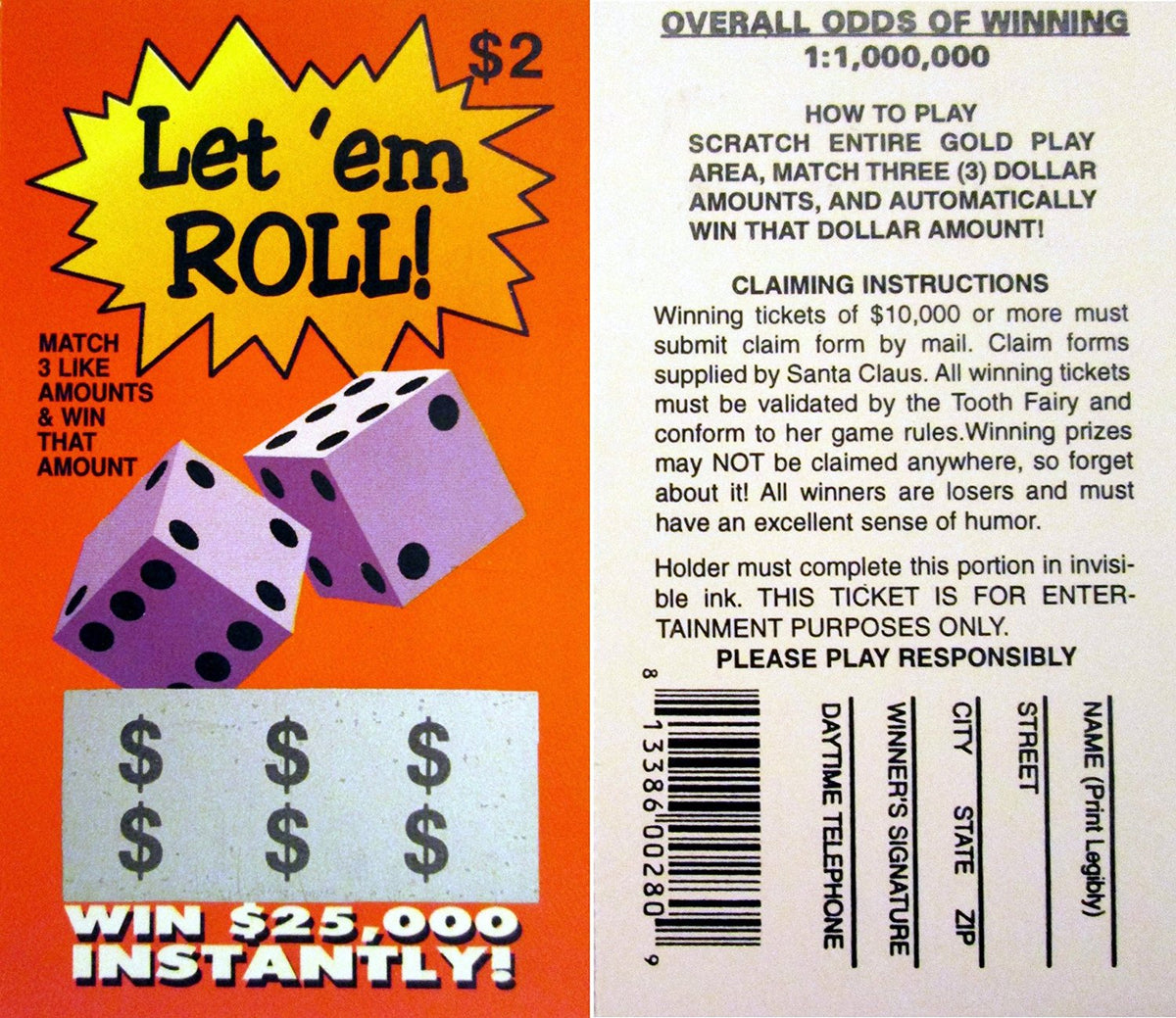 6-Pack Fake Winning Scratch-Off Lottery Tickets – The Ultimate Gag Prank! 💰😂