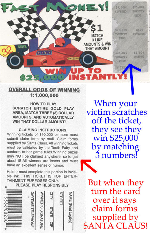 6-Pack Fake Winning Scratch-Off Lottery Tickets – The Ultimate Gag Prank! 💰😂