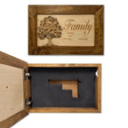Handcrafted Black Family Tree Hidden Gun Storage Decorative Cabinet