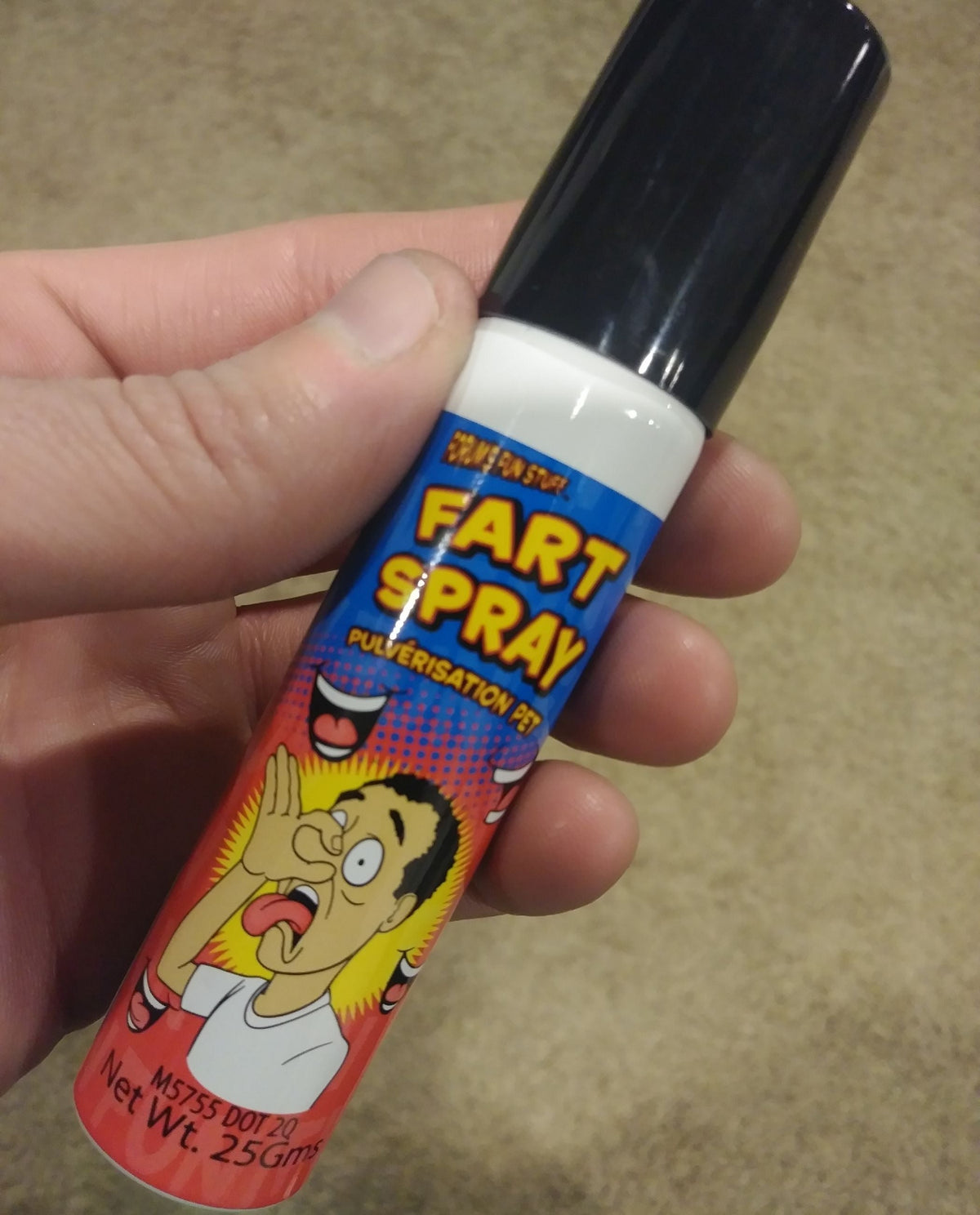 💨 24-Pack Fart Spray Cans – Hilarious Prank Display Case