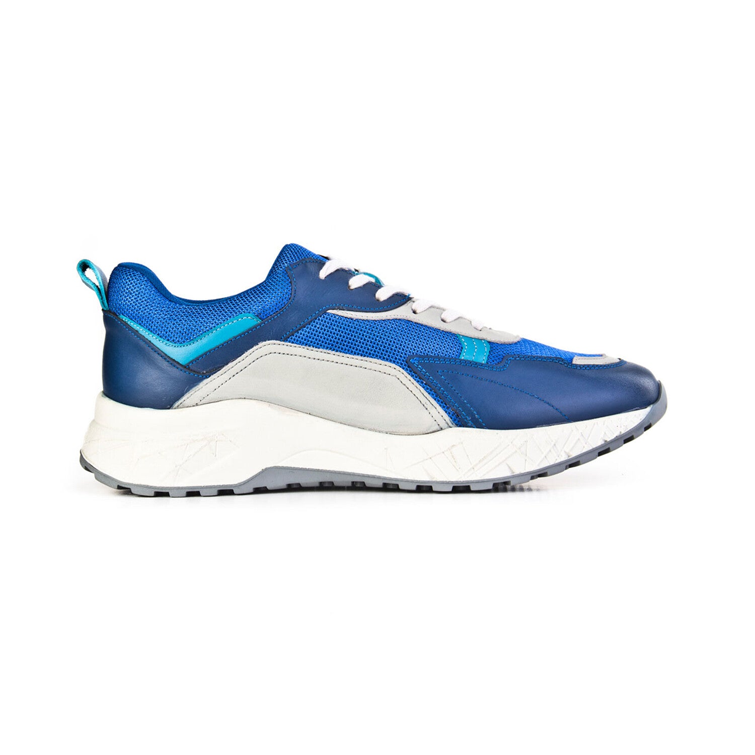 Steven Genuine Leather Sneakers // Blue