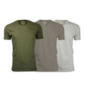 Semi-Fitted Crew Neck T-Shirt // Military Green + Warm Gray + Sand // Pack of 3