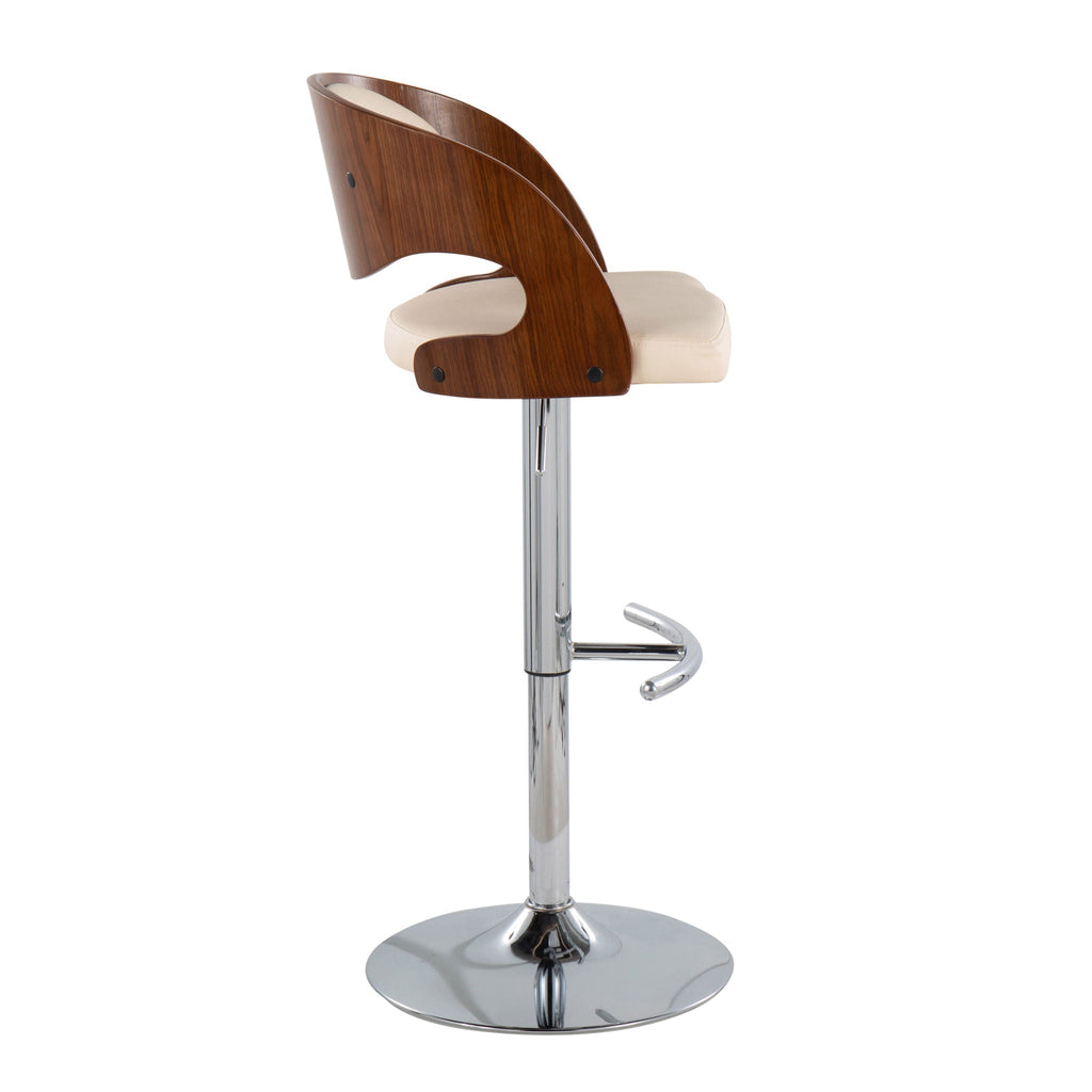 Pino - Mid Century Modern Adjustable Barstool & Swivel (Set of 2)