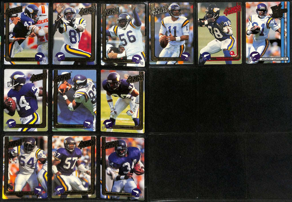 Lot of 14 Minnesota Vikings Late 80's/Early 90's Complete Team Sets 189281