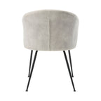 Velvet Upholstery Side Chairs 2 Piece Set With Metal Legs - Beige