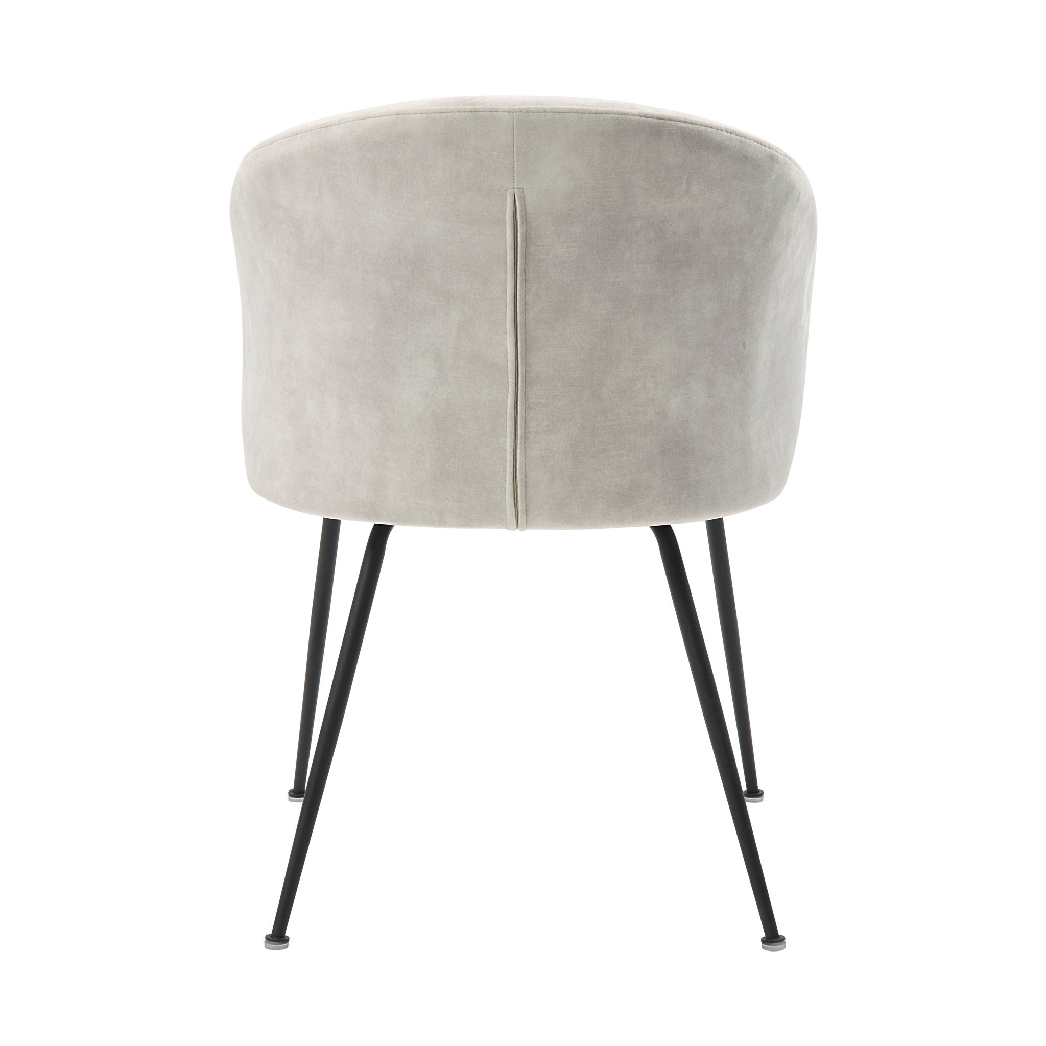 Velvet Upholstery Side Chairs 2 Piece Set With Metal Legs - Beige