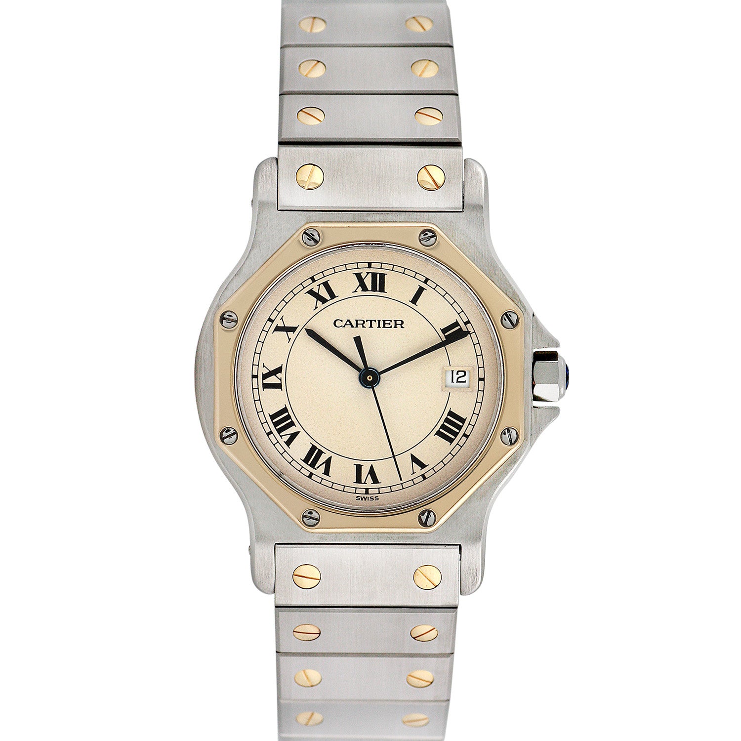 Cartier Ladies Santos Octagon Quartz // 187902 // Pre-Owned