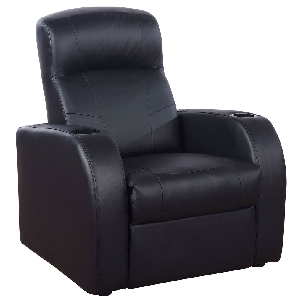 Upholstered Recliner Comfort Lounge Chair - Black