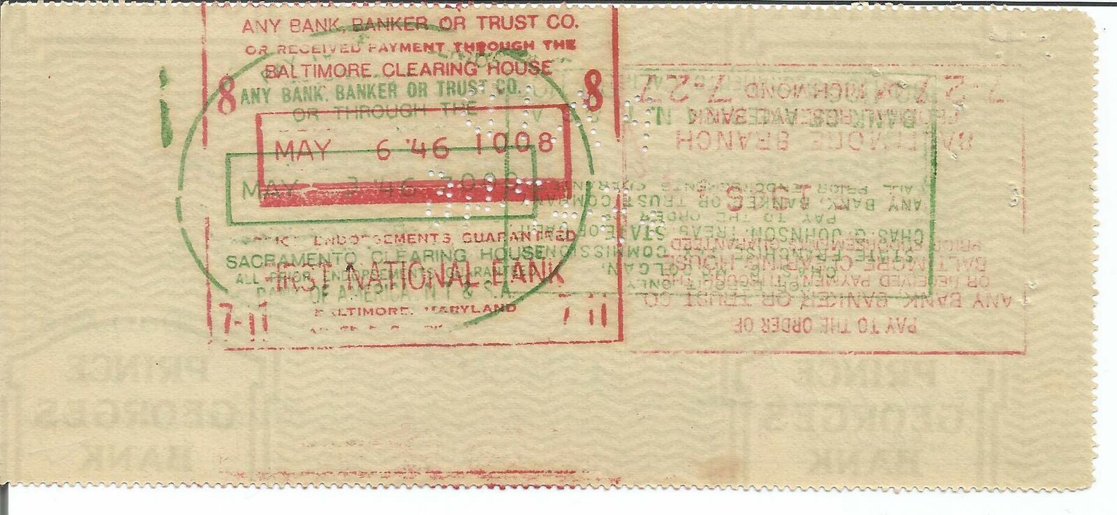 Clark Shaughnessy CHOF Signed/Autographed 1946 Bank Check 150335