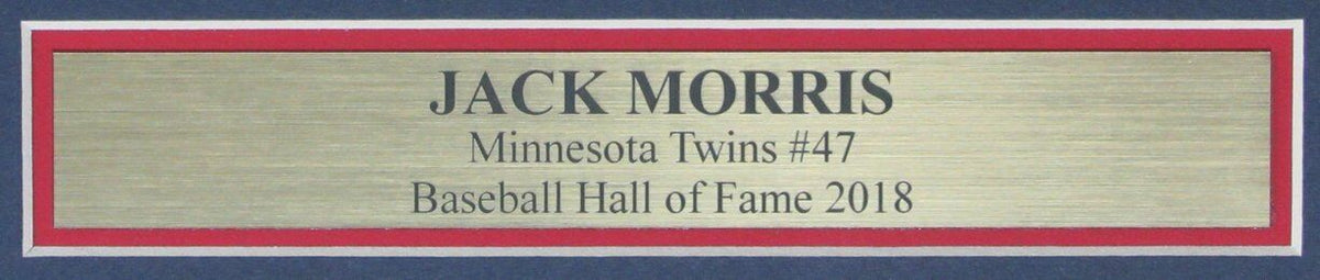 Jack Morris HOF Twins Signed/Autographed 8x10 Photo Framed JSA 164103