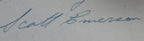 Scott Emerson Navy Midshipman 1948 Team Capt. Hand Signed GPC 145048