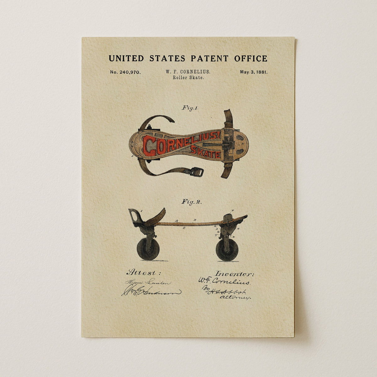Cornelius Roller Skate (1881)