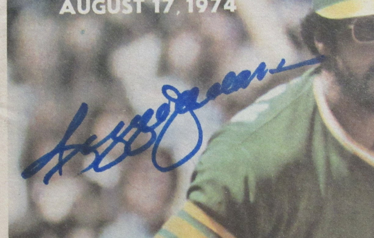 Reggie Jackson HOF Signed 8/17/1974 The Sporting News Newspaper A's JSA 185390