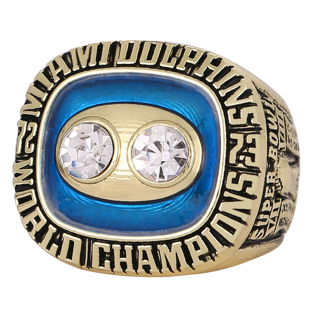 1973 & 1974 Miami Back-to-Back Championship Ring & Trophy Set – Replica Ring Set for Collectors & Fans