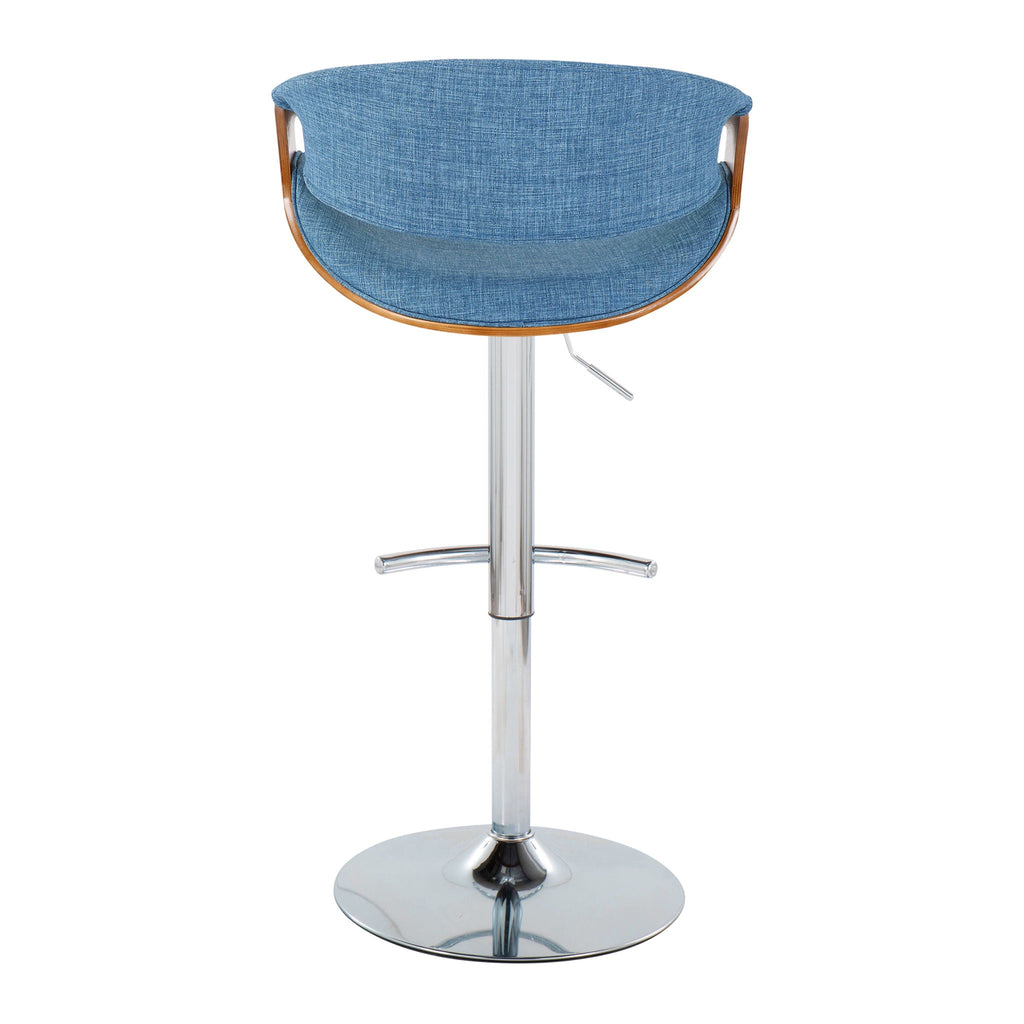 Curvo - Mid Century Modern Adjustable Barstool With Swivel (Set of 2) (2)