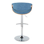 Curvo - Mid Century Modern Adjustable Barstool With Swivel (Set of 2) (2)