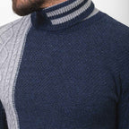 Robert Knitwear Jumper // Dark Blue + Light Gray