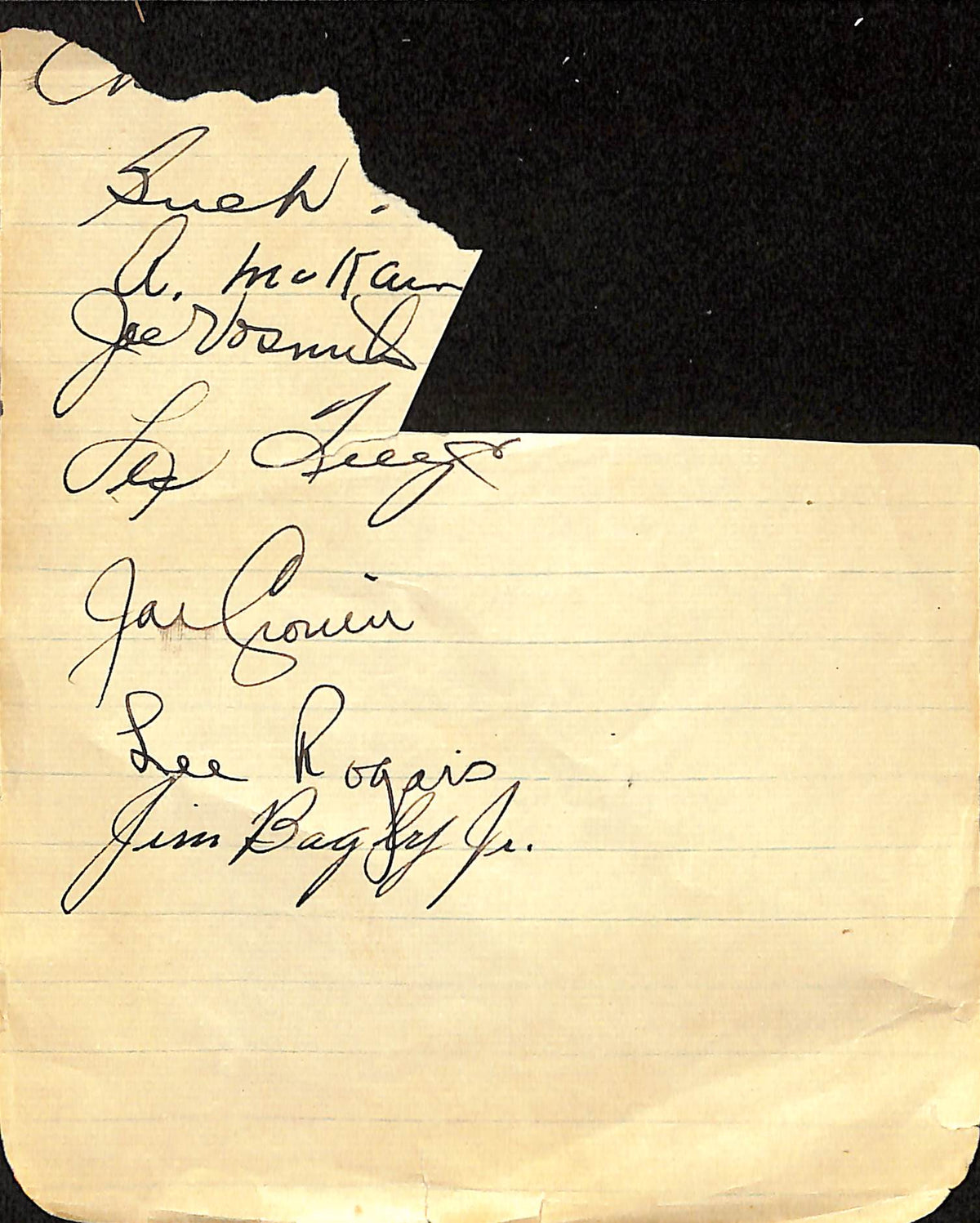 1938 Boston Red Sox Multi Signed 5x6 Cut Cronin/Vosmick/McCain/Rogers 187849