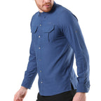 Hudson Button Down Shirt // Blue