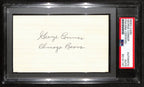 George Connor HOF Signed/Inscribed 3x5 Index Card Chicago Bears PSA/DNA 187435