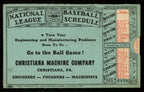 MLB 1941 National/American Baseball Leagues 3x5 Slide Pocket Schedule