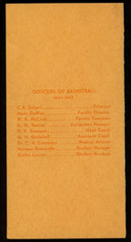 1941-42 William Penn High School Basketball 3x5 Pocket Schedule Harrisburg, PA