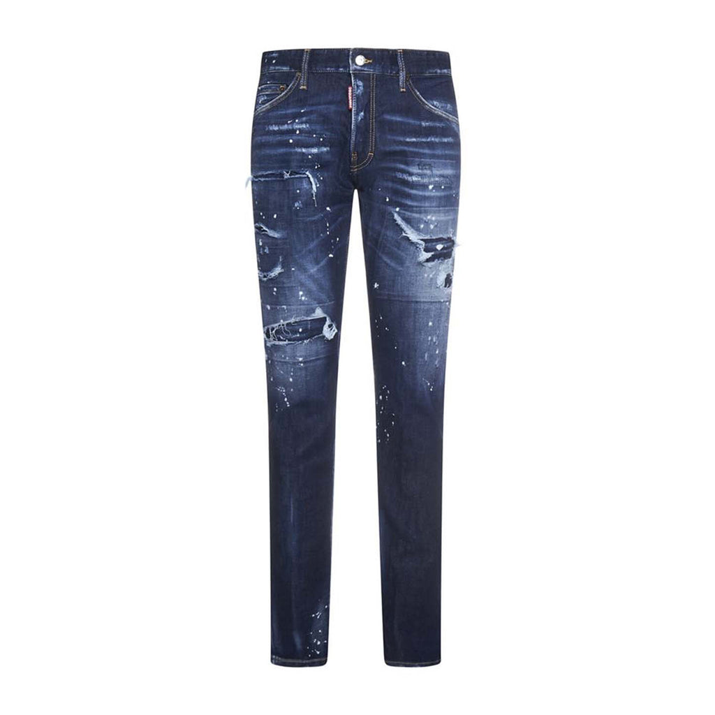 Dark Ripped Bleach Wash Cool Guy Jeans // Denim